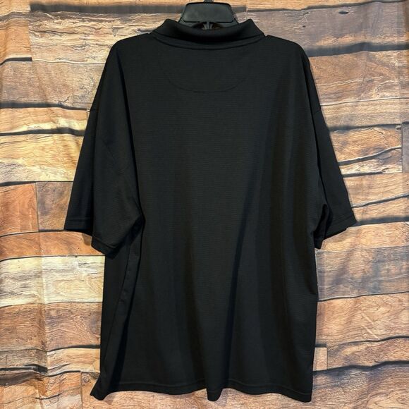 P2 Texas Tech Red Raiders Black SS Polo Shirt Mens 2XL Double T Logo NCAA Golf - Picture 4 of 6